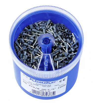 Фотография товара 'Klauke klkGR4708DO Втул. изолир. наконечники 0,75мм2, дл. втулки 8мм'