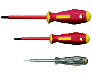 Фотография товара 'Klauke klkKL393IS Набор из 3-х отверток с изол. рукояткой (VDE до 1000В)'