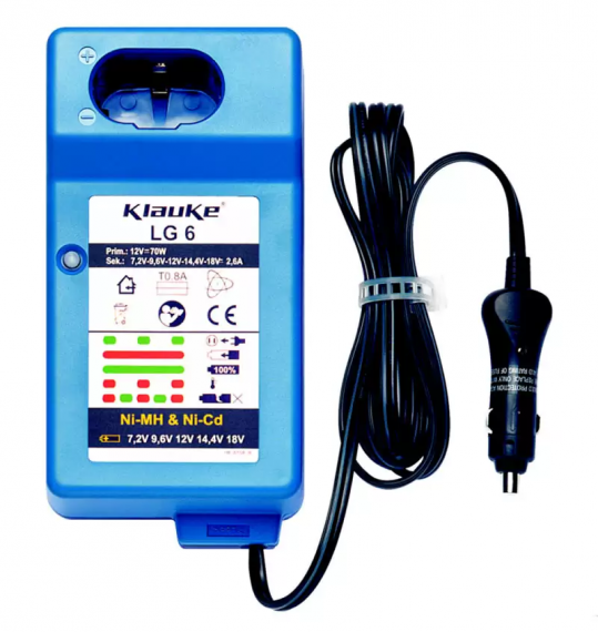 Фотография товара 'Klauke klkLG6 Автомобильное зарядное устройство для аккумуляторов NiCd и NiMH'