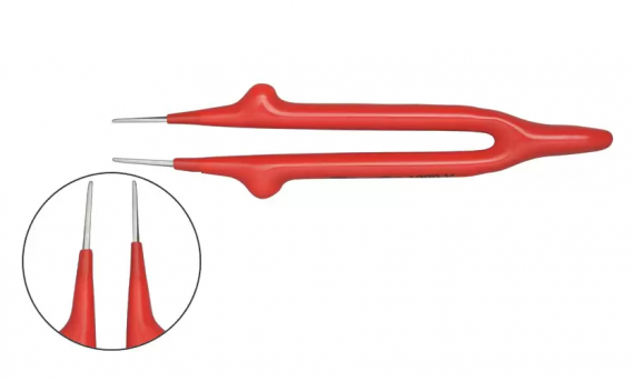 Фотография товара 'Klauke klkKL690130 Пинцет монтажный с упорами, электроизолированный VDE до 1000В'